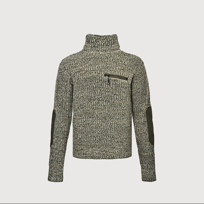 Moncler Chunky Knit Turtleneck Sweater Olive Marl