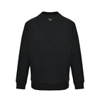 Prada Triangle Logo Crewneck Sweatshirt — Black
