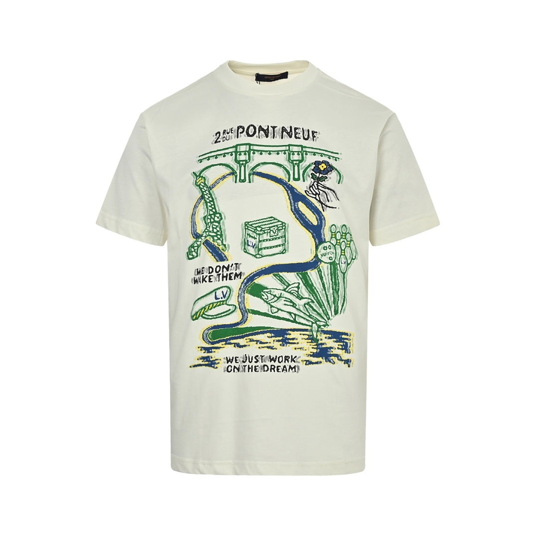 Louis Vuitton Multi-Print Short-Sleeve T-Shirt — Graphic Monogram Edition