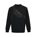 Prada Asymmetric Zip-Panel Sweatshirt — Black