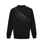 Prada Asymmetric Zip-Panel Sweatshirt — Black