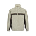 Prada Contrast-Panel Zip Jacket — Light Grey