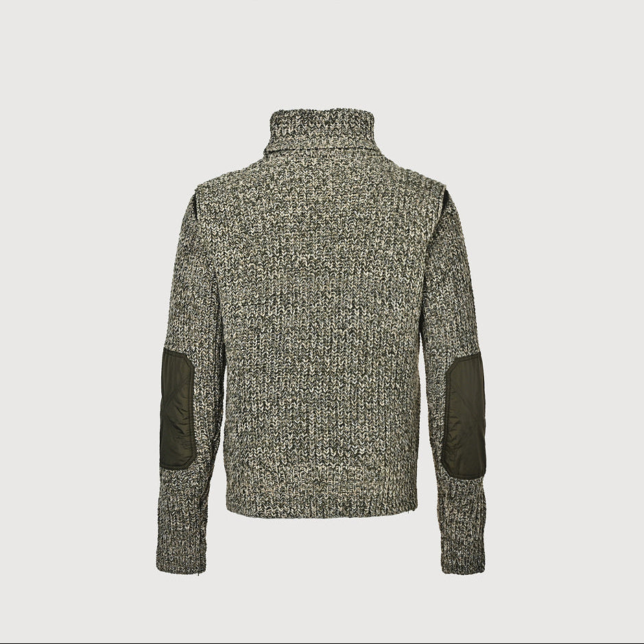 Moncler Chunky Knit Turtleneck Sweater Olive Marl