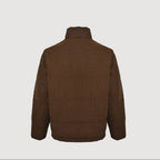 Prada Triangle Logo Down Vest — Dark Brown