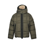 Stone Island Hooded Down Jacket — Olive Green, Compass Badge