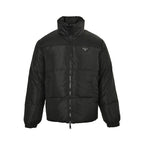 Prada Re-Nylon Down Jacket — Black, Triangle Logo