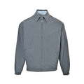 Prada Reversible Check Zip Jacket — Grey / Light Blue