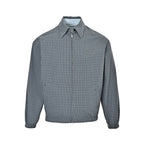 Prada Reversible Check Zip Jacket — Grey / Light Blue