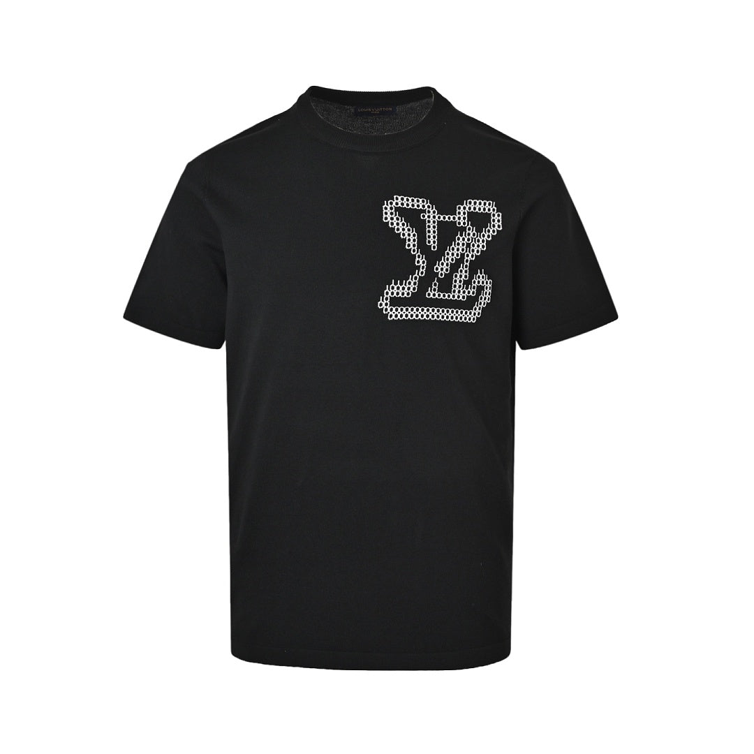 Louis Vuitton Chain-Ring LV Logo Embroidered T-Shirt