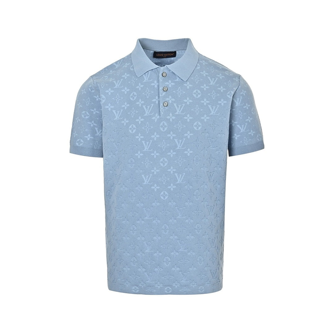 Louis Vuitton Monogram Jacquard Knit Polo Shirt — Tonal Edition