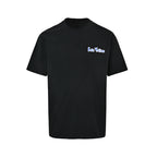 Louis Vuitton Blue & White Graffiti Logo Front & Back Print T-Shirt