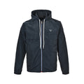 Prada Triangle Logo Hooded Zip Jacket — Black
