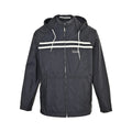 Prada Double-Stripe Hooded Zip Jacket — Black