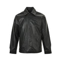 Prada Glossy Snap-Front Shirt Jacket — Black