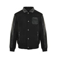 Prada Contrast-Panel Snap Jacket — Black