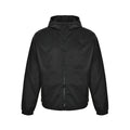 Prada Tonal Logo Hooded Zip Jacket — Black