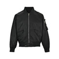 Prada Utility Bomber Jacket with Triangle Logo — Black