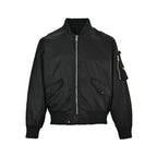 Prada Utility Bomber Jacket with Triangle Logo — Black