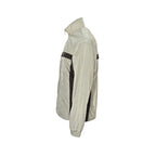Prada Contrast-Panel Zip Jacket — Light Grey