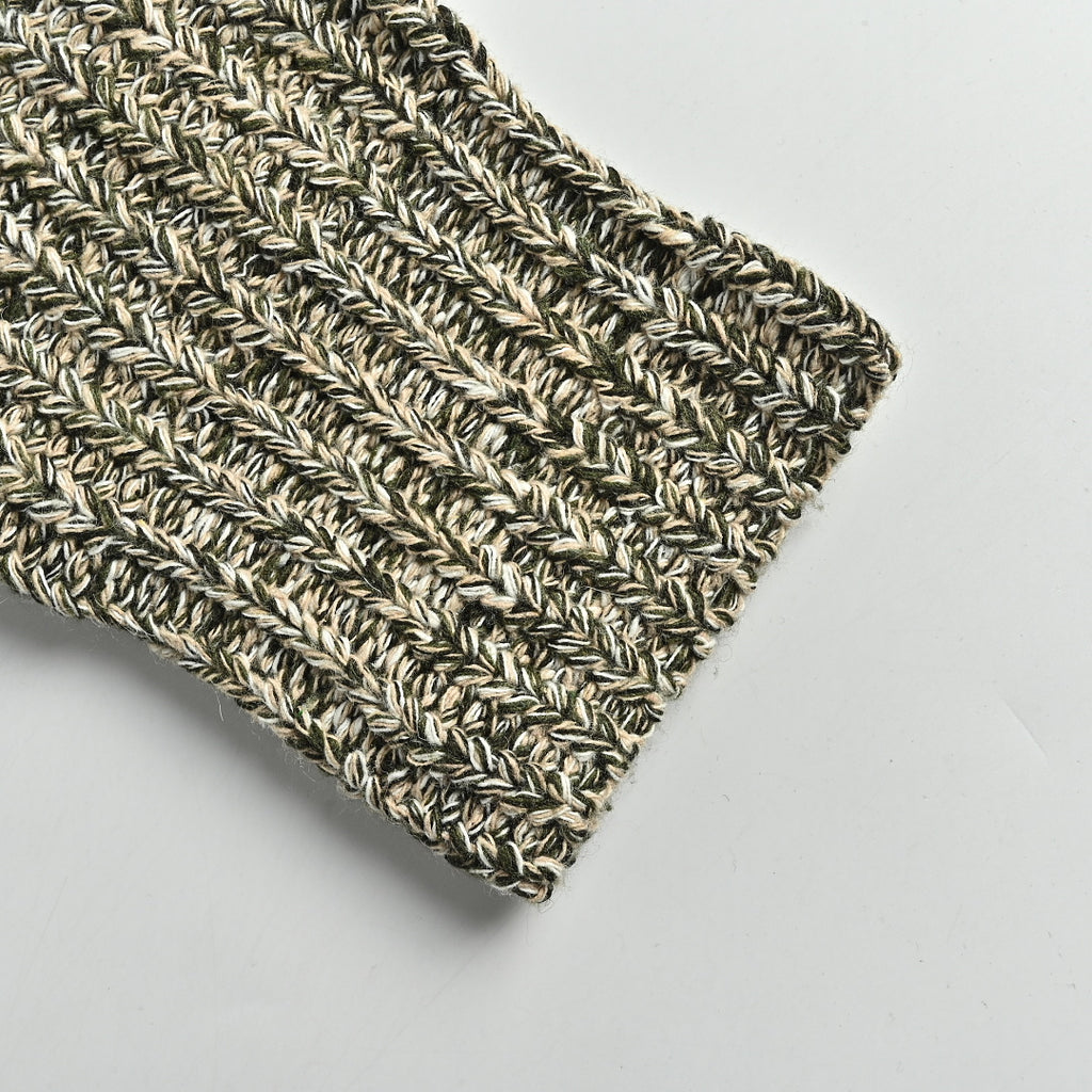 Moncler Chunky Knit Turtleneck Sweater Olive Marl