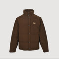 Prada Triangle Logo Down Vest — Dark Brown