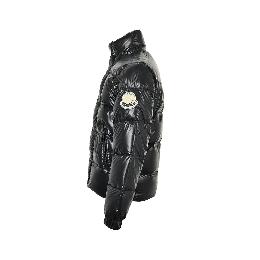 Moncler Reversible Glossy Down Jacket — Stand Collar Double Zipper