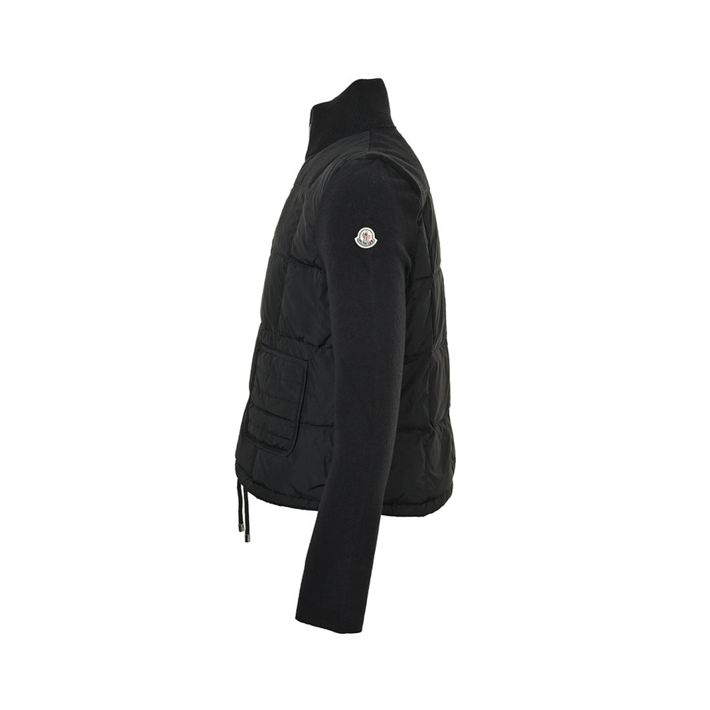 Moncler Hybrid Quilted Jacket — Knit Sleeve, Double Zip Small version