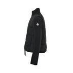 Moncler Hybrid Quilted Jacket — Knit Sleeve, Double Zip Small version