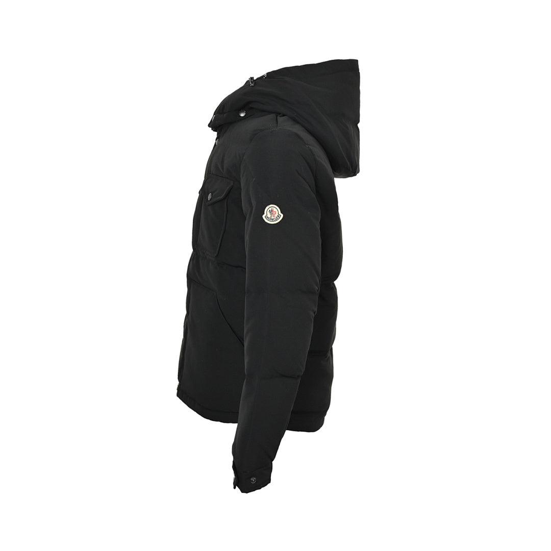 Moncler Multi-Pocket Down Jacket — Black, Snap Button Placket