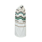 Louis Vuitton 26SS Leather Tab Stripe & Checkerboard Knit Polo Shirt — Dark Edition
