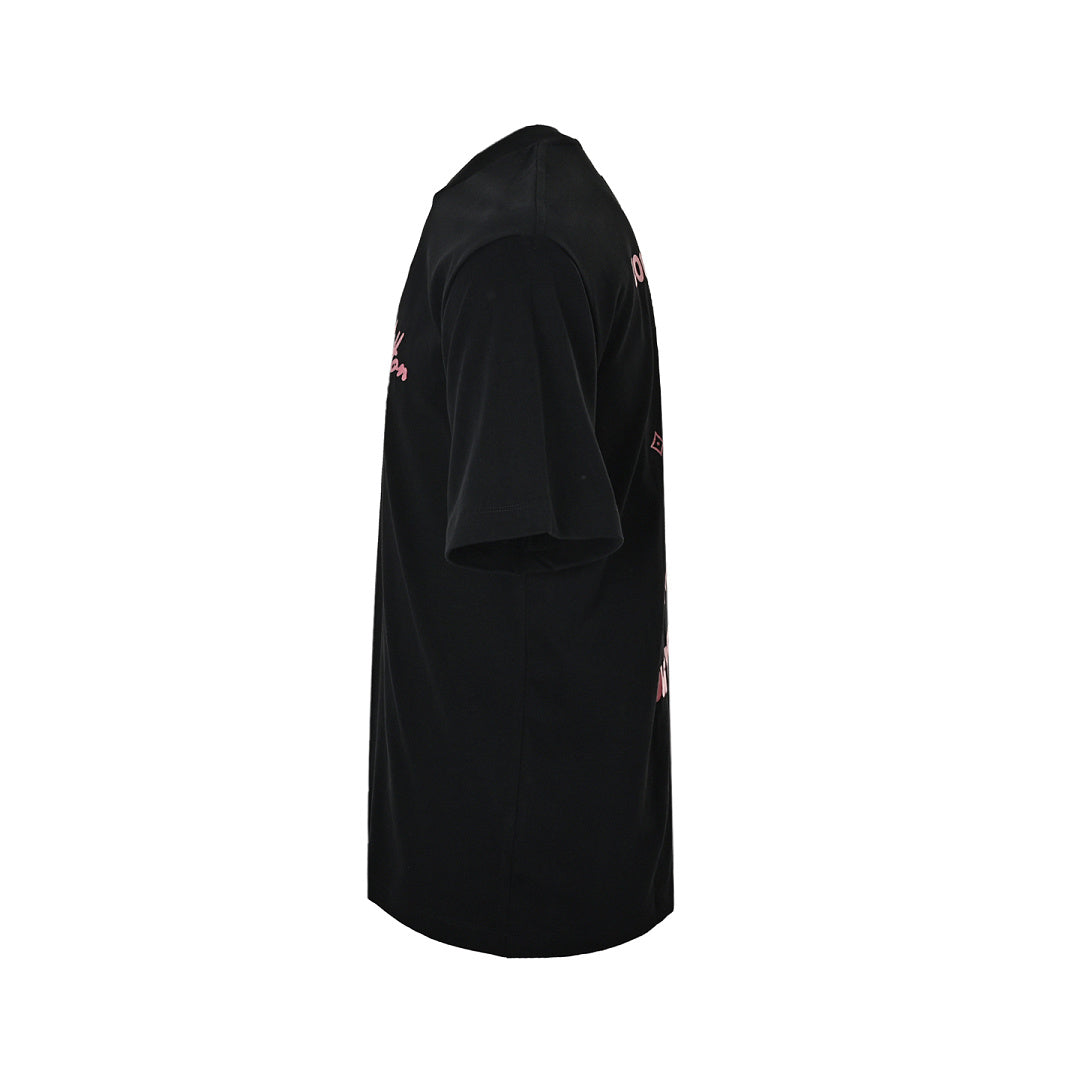 Louis Vuitton Script Signature Embroidered T-Shirt — Black / Rose