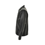 Prada Glossy Snap-Front Shirt Jacket — Black