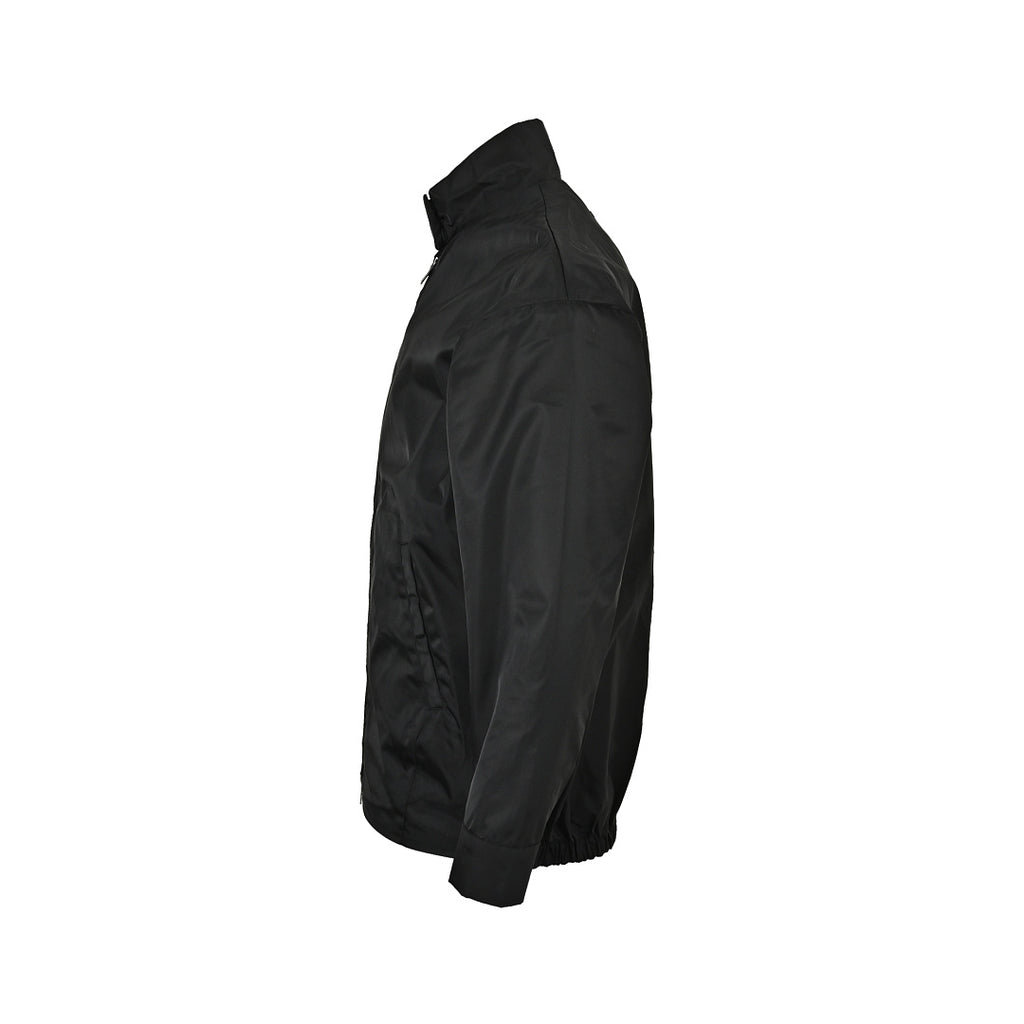 Prada Stand-Collar Two-Way Zip Jacket — Black