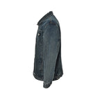 Prada Vintage-Wash Denim Zip Jacket — Charcoal Black