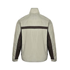 Prada Contrast-Panel Zip Jacket — Light Grey