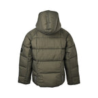Stone Island Hooded Down Jacket — Olive Green, Compass Badge