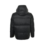 Fendi Hooded Down Jacket — Black, Yellow Logo Badge