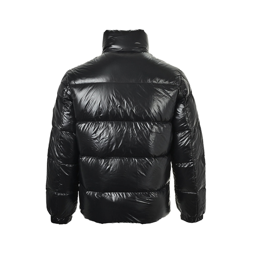 Moncler Reversible Glossy Down Jacket — Stand Collar Double Zipper