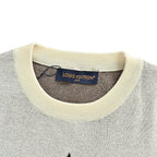 Louis Vuitton Malletier Diamond-Set Typography Embroidered T-Shirt