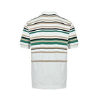 Louis Vuitton 26SS Leather Tab Stripe & Checkerboard Knit Polo Shirt — Dark Edition