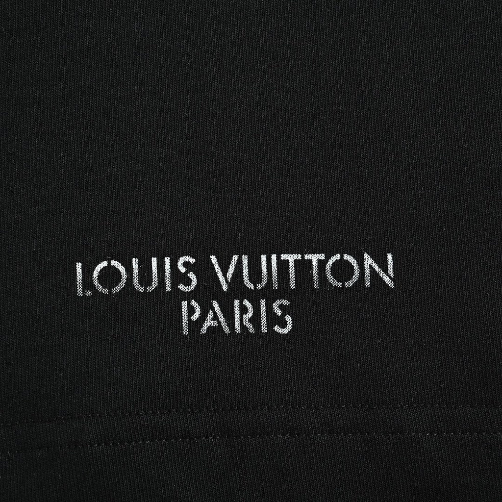 Louis Vuitton 26SS Wine Glass & Umbrella Print Short-Sleeve T-Shirt