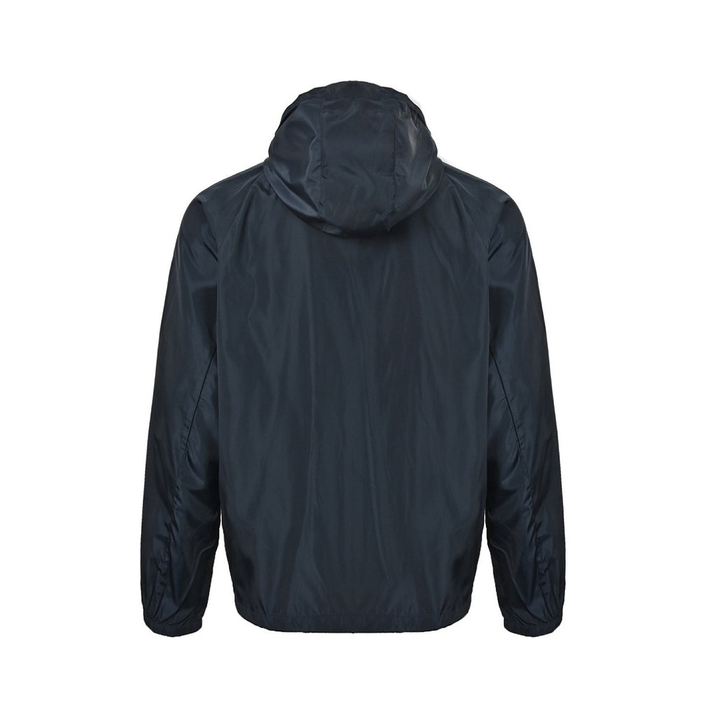 Prada Triangle Logo Hooded Zip Jacket — Black