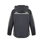 Prada Double-Stripe Hooded Zip Jacket — Black