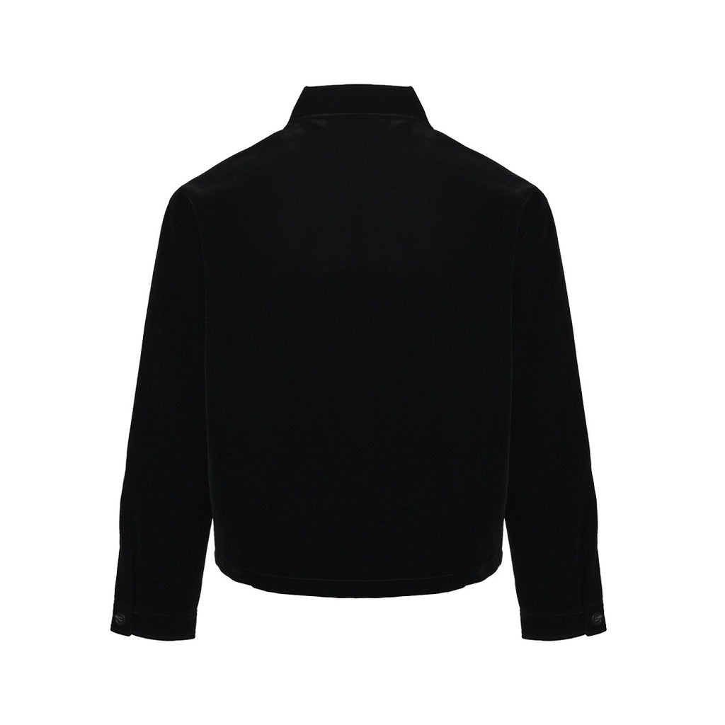 Prada Triangle Logo Stand-Collar Zip Jacket — Black