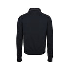 Prada Mixed-Material Triangle Logo Zip Jacket — Black