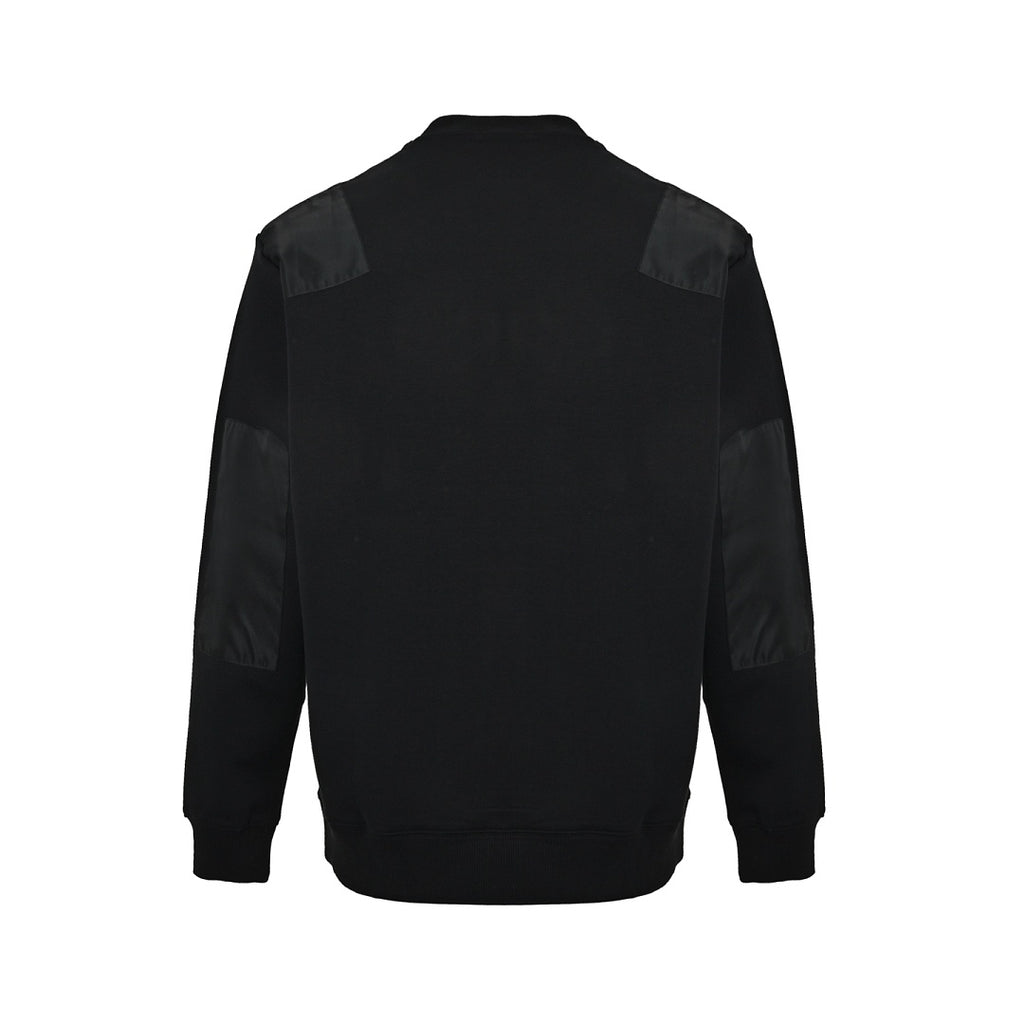 Prada Contrast-Pocket Crewneck Sweatshirt — Black