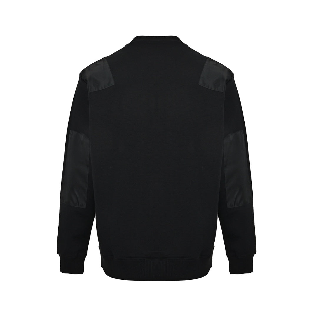 Prada Contrast-Pocket Crewneck Sweatshirt — Black