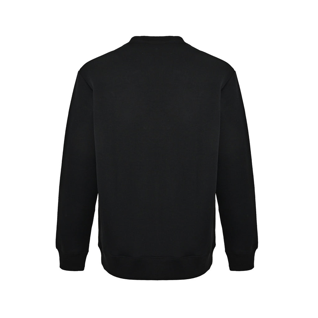 Prada Triangle Logo Crewneck Sweatshirt — Black