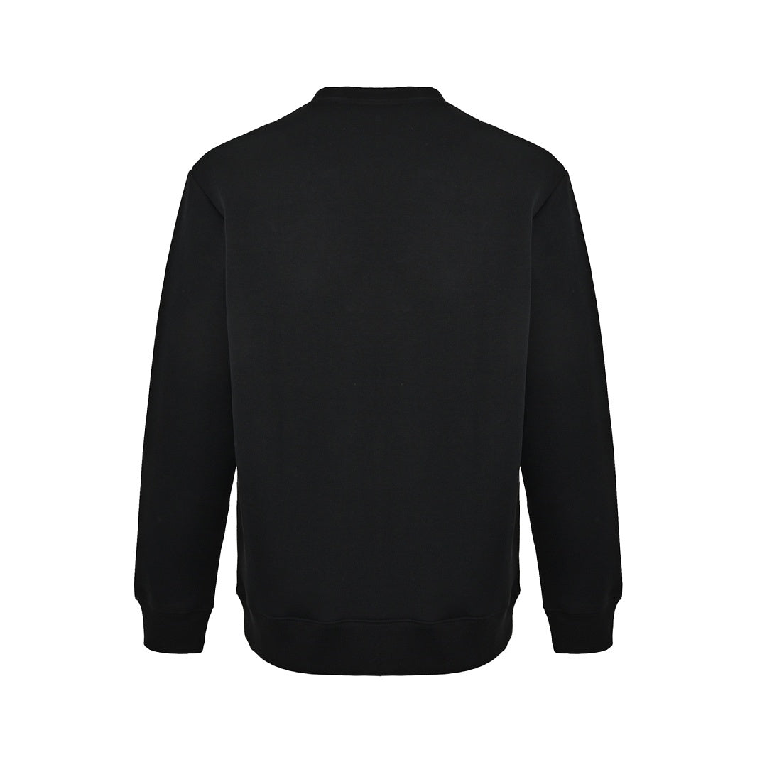 Prada Triangle Logo Crewneck Sweatshirt — Black