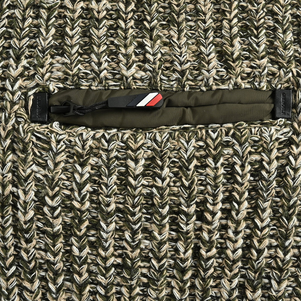 Moncler Chunky Knit Turtleneck Sweater Olive Marl